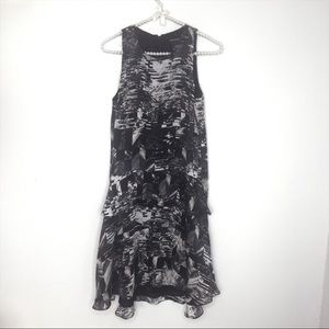 Club Monaco Abstract Silk Dress